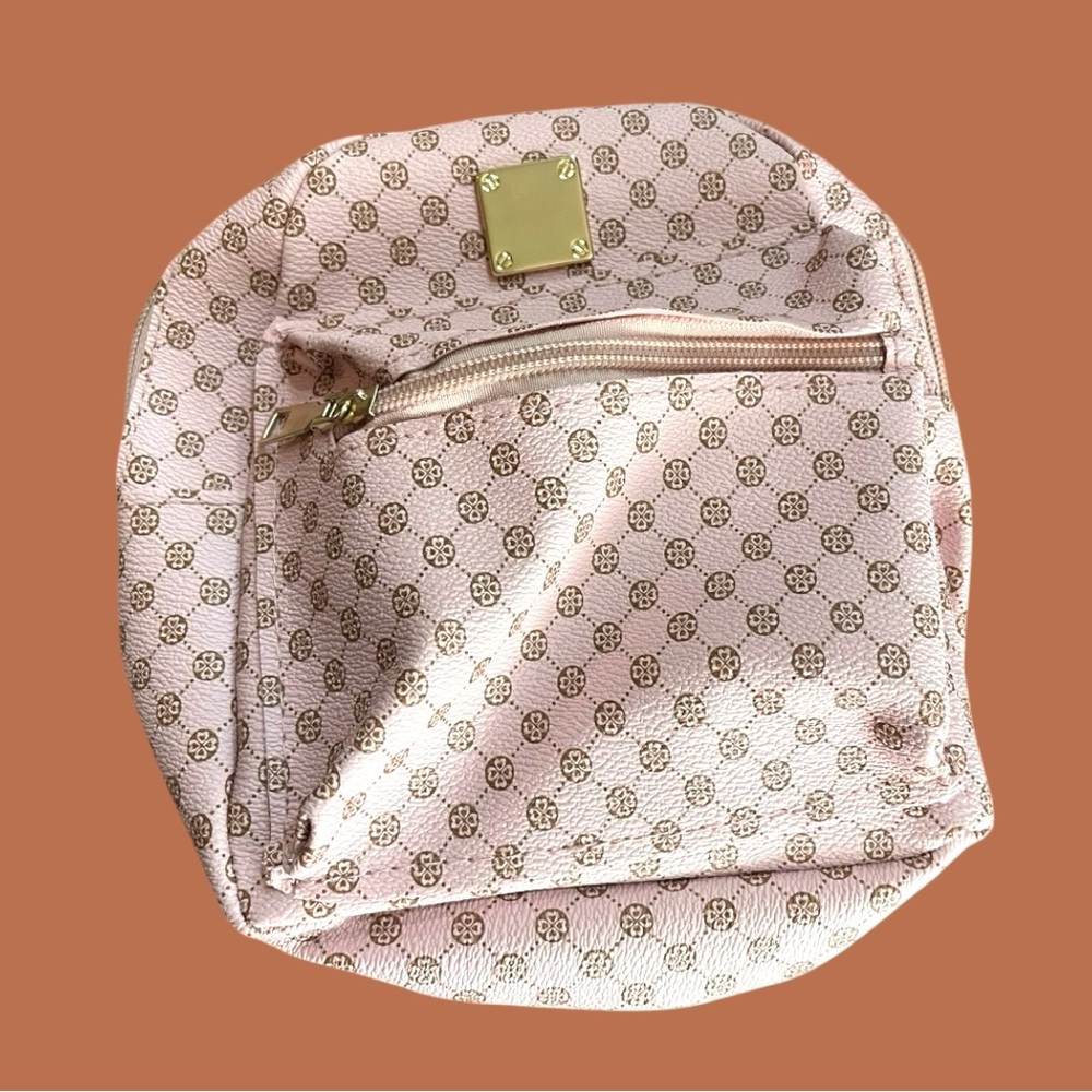 Shein Women’s Baby Pink Polka Dot Mini Backpack/Tote